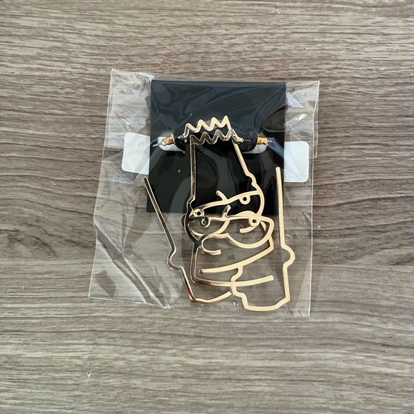 The Simpsons x Asos Bart Gold Cut Out Earrings - Picture 3 of 4